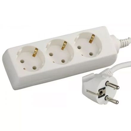 Удлинитель СВЕТОЗАР электрический с заземлением, евро, 3 гнезда, 3м SV-55033-3 купить в Кургане