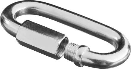 Карабин ЗУБР &quot;МАСТЕР&quot; винтовой с муфтой, оцинкованный, 12мм, 5 шт 4-304535-12 купить в Кургане