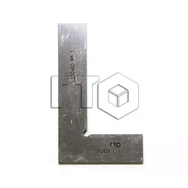 Угольник УП-1-100 (100х60) кл. 1 ГТО поверочный ГОСТ 3749-77 купить в Кургане