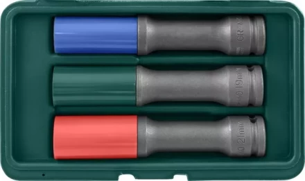 Набор головок торцевых ударных тонкостенных для дисков 1/2&quot;DR 17-19-21мм Jonnesway S18AD4103S 48851 купить в Кургане