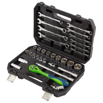 Набор инструментов 32 предмета, CrV, 1/2&quot; Сибртех 13527 купить в Кургане