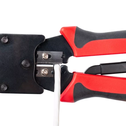 Кримпер многофункциональный КВТ JT-02M с 2 встроенными модулями для обжима RJ-45, RJ-12, RJ-11 (84825) купить в Кургане