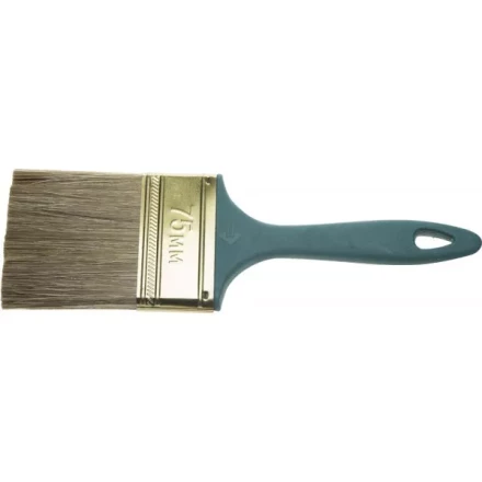 Кисть ЗУБР "КП-14" плоская, смешанная щетина, пластмассовая рукоятка, 75мм 4-01014-075 купить в Кургане