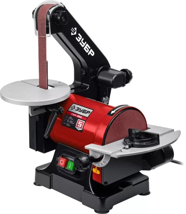 ЗУБР d 125 мм, 25 х 762 мм лента, 350 Вт, тарельчато - ленточный шлифовальный станок (СШЛ-350) купить в Кургане