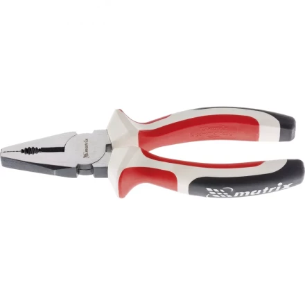 Плоскогубцы White Nickel 160 мм никелированные трехкомпонентные рукоятки MATRIX 17073 купить в Кургане