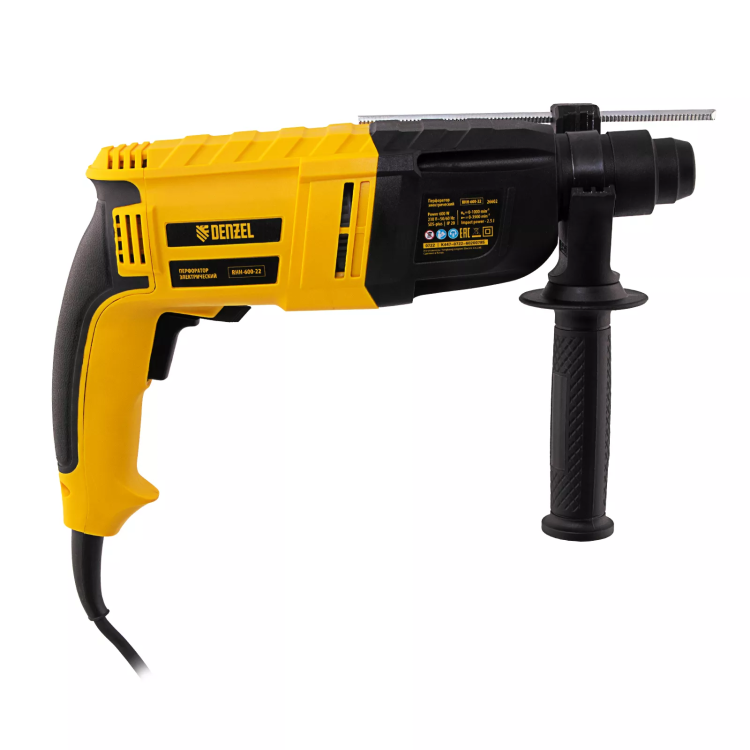 Перфоратор электрический Denzel RHH-600-22, SDS-plus, 600 Вт, 2,5 Дж, 2 реж. 26602 купить в Кургане