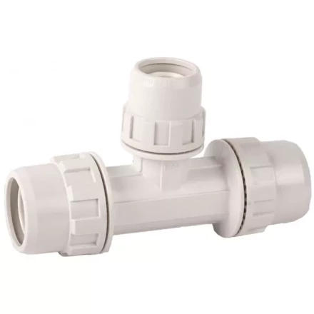 Тройник ЗУБР &quot;ШиреФит&quot; редукционный &quot;штуцер с гайкой - внутренняя резьба - штуцер с гайкой&quot;, 32мм-26мм-32мм 51506-32-26-32 купить в Кургане