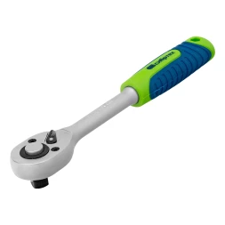 Ключ-трещотка 1/2&quot; Сибртех, 45 зубьев, с быстрым сбросом, матовый хром 14023