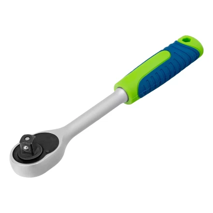 Ключ-трещотка 1/2&quot; Сибртех, 45 зубьев, с быстрым сбросом, матовый хром 14023 купить в Кургане