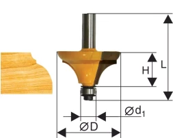 Фреза фигирейная горизонтальная Ф38,1Х19 мм хвостовик 12 мм Энкор 46574