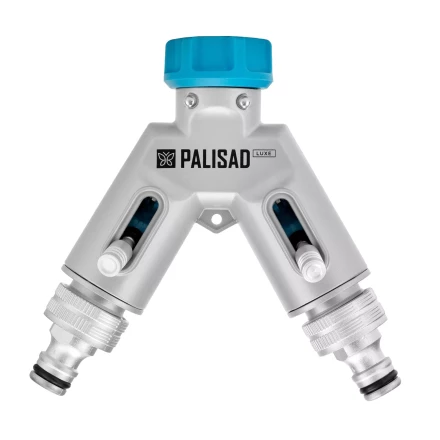 Разветвитель двухканальный Palisad 65832, с внутренней резьбой 3/4&quot;,алюминий, LUXE купить в Кургане