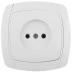 Розетка СВЕТОЗАР "CITY LIGHT" одинарная в сборе, без заземления, цвет белый, 16А/~250В SV-54200-W купить в Кургане