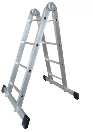 Лестница 2-х секционная алюминиевая шарнирная 2*3 1013312 купить в Кургане