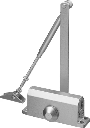 Доводчик дверной STAYER, для дверей массой до 40 кг, цвет серебро 37915-50 купить в Кургане