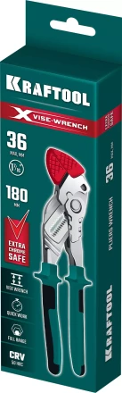 Клещи переставные-гаечный ключ с двухкомпонентными рукоятками и пластиковыми накладками 22066 купить в Кургане