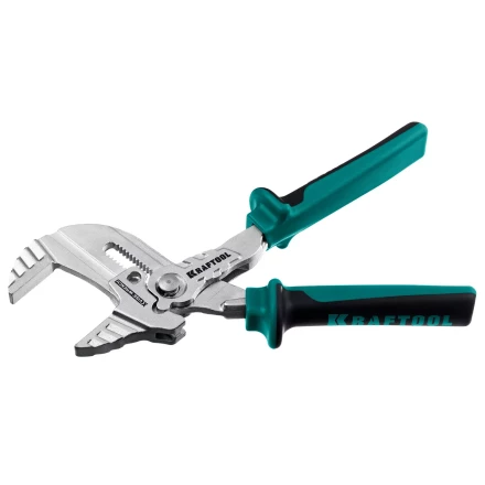 Клещи переставные-гаечный ключ с двухкомпонентными рукоятками и пластиковыми накладками 22066 купить в Кургане