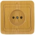 Розетка СВЕТОЗАР &quot;ГАММА&quot; без заземления, одинарная, цвет ольха, 16А/~250В SV-54100-A купить в Кургане