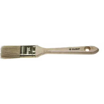 Кисть плоская  ЗУБР "УНИВЕРСАЛ-ЭКСПЕРТ", натуральная щетина, деревянная ручка, 38мм 4-01005-038 купить в Кургане