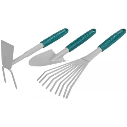 Набор RACO садовый: совок 4207-53481, мотыжка -53486, грабли веерные -53492 4225-53/477 купить в Кургане
