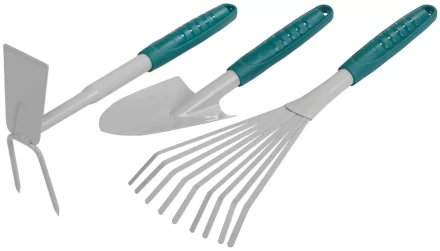 Набор RACO садовый: совок 4207-53481, мотыжка -53486, грабли веерные -53492 4225-53/477 купить в Кургане