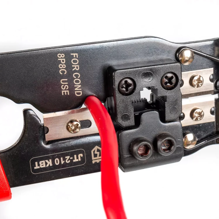 Кримпер многофункциональный КВТ JT-210 со встроенным модулем для обжима RJ-45 (84824) купить в Кургане