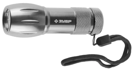 Фонарь ЗУБР &quot;МАСТЕР&quot; ручной, алюминиевый корпус, 9 светодиодов, 3ААА, металлик 56213-S купить в Кургане