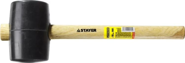 Киянка STAYER резиновая черная с деревянной ручкой, 900г 20505-90 купить в Кургане