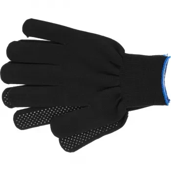 Перчатки нейлон ПВХ точка 13 класс чёрные XL 67848 купить в Кургане