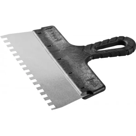 Шпатель ЗУБР &quot;МАСТЕР&quot; ФАСАДНЫЙ, нержавеющее полотно, 250мм, зуб 8х8мм 10078-25-08 купить в Кургане