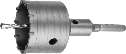 Коронка ЗУБР буровая, коническая посадка центрирующего сверла, шестигранный хвостовик, в сборе, 68мм 2917-68_z01 купить в Кургане