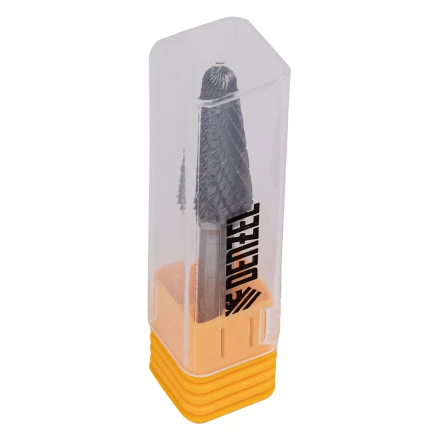 Борфреза по металлу твердосплавная, коническая закругленная, тип-L, 12 мм// Denzel 72071 купить в Кургане