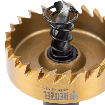 Коронка по металлу HSS, 41 мм, нитридтитановое покрытие Denzel 724113 купить в Кургане