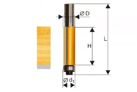Фреза кромочная прямая ф9,5х13мм хв. 8мм Энкор 46160 купить в Кургане