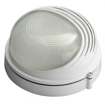 Светильник уличный СВЕТОЗАР влагозащищенный с верхним декоративным кожухом, цвет белый, 60Вт SV-57271-W купить в Кургане