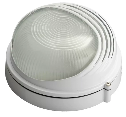 Светильник уличный СВЕТОЗАР влагозащищенный с верхним декоративным кожухом, цвет белый, 60Вт SV-57271-W купить в Кургане