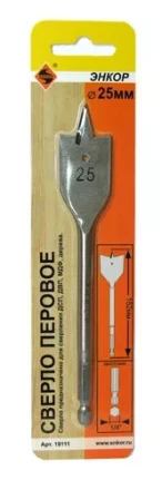 Сверло для дерева 25Х152 мм перовое Энкор 19111 купить в Кургане