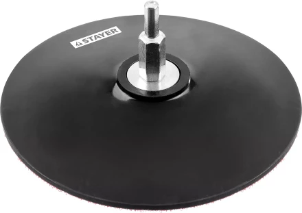 Тарелка опорная STAYER &quot;MASTER&quot; резиновая для дрели, на липучке, d=125мм 35740-125 купить в Кургане