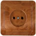 Розетка СВЕТОЗАР "ГАММА" без заземления, одинарная, цвет орех, 16А/~250В SV-54100-N купить в Кургане