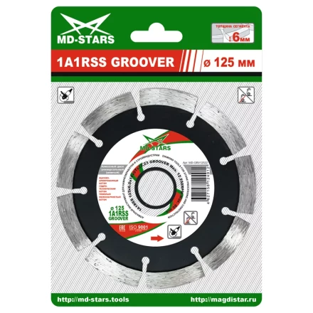 Диск алмазный по бетону 1A1RSS GROOVER MD-STARS 230*6.0*10*15T*22,23 mm купить в Кургане