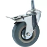 Аппаратное поворотное колесо с тормозом с болтом HITCH 75*20 резина серая SCtgb93 (SZ084829) купить в Кургане