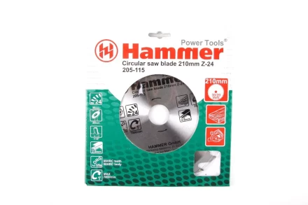 Диск пильный твердосплавный HAMMER Ф210х30мм 24зуб. купить в Кургане