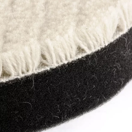 Насадка полировальная "под липучку" 150 мм короткая плетеная шерстяная нить MATRIX 75963 купить в Кургане