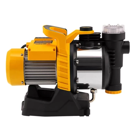 Садовый поверхностный насос Denzel 97305 GP1100SS, 1100 Вт, 4000 л/ч, подъем 45 м, пластик купить в Кургане