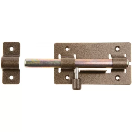 Задвижка накладная "ЗД-01" для дверей, корпус-порошковое покрыт/стержень-покрыт цинк, бронза, круг засов 14мм, 64х115мм 37774-1 купить в Кургане