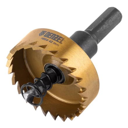 Коронка по металлу HSS, 42 мм, нитридтитановое покрытие Denzel 724114 купить в Кургане