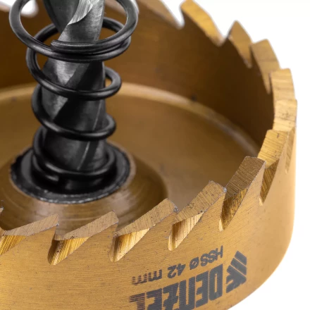 Коронка по металлу HSS, 42 мм, нитридтитановое покрытие Denzel 724114 купить в Кургане