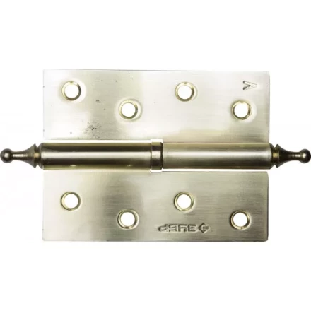 Петля дверная разъемная ЗУБР &quot;ЭКСПЕРТ&quot;, 1 подшипник, цвет мат. латунь (SB), левая, с крепежом, 100х75х2,5мм,2шт 37605-100-3L купить в Кургане