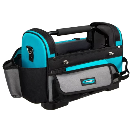 Переноска для инструмента Gross 90274, 400х225х300мм, пластиковое дно, наплечный ремень купить в Кургане