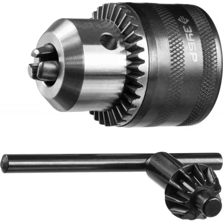 Патрон ЗУБР &quot;ЭКСПЕРТ&quot; цельнометаллический для дрели, с ключом, 13мм, 1/2&quot; 2908-13-1/2_z01 купить в Кургане