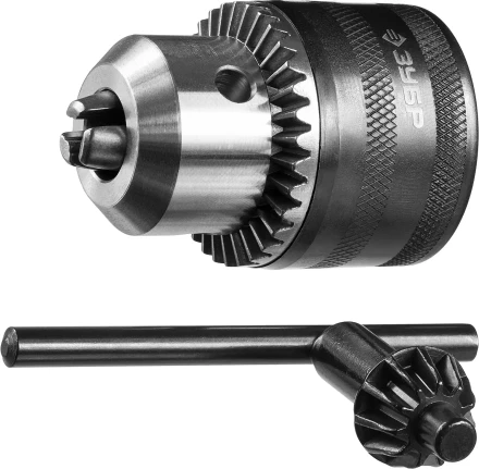 Патрон ЗУБР &quot;ЭКСПЕРТ&quot; цельнометаллический для дрели, с ключом, 13мм, 1/2&quot; 2908-13-1/2_z01 купить в Кургане